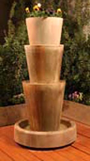 Tri-Level Jug Planter Fountain